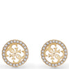 Guess Party 4G Logo Gold Stud Earrings