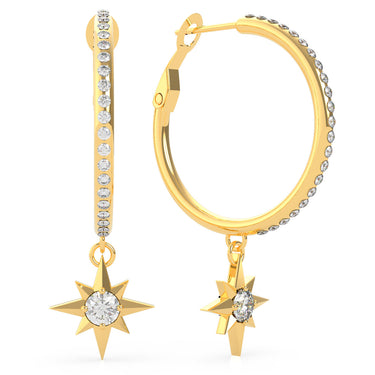 Guess Wanderlust Gold Hoop Earrings UBE20024 