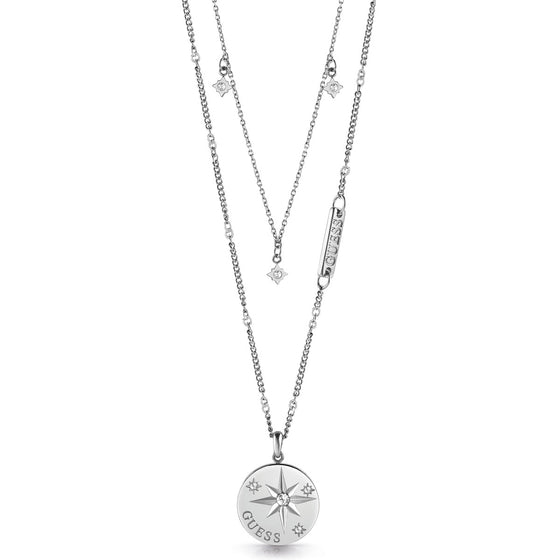Guess Wanderlust Silver Necklace 