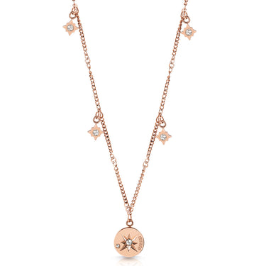 Guess Wanderlust Rose Gold Necklace UBN20029 