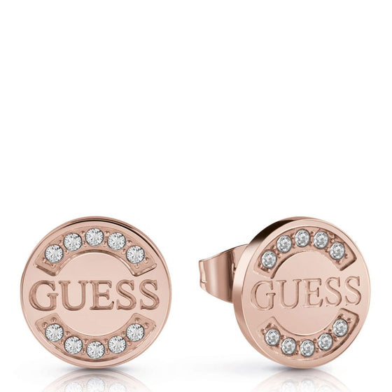 Guess Uptown Chic Rose Gold Stud Earrings