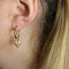 ChloBo Patterned Heart Hoop Earrings - Gold