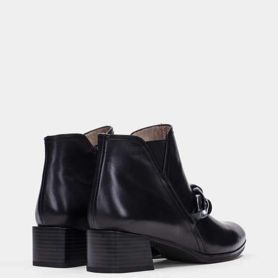 Hispanitas Black Leather Ankle Boots HI211680