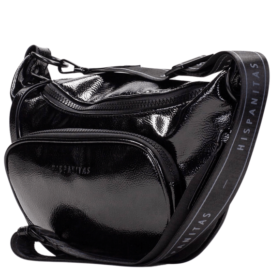 Hispanitas Patent Leather Shoulder Bag - Black