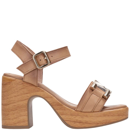 Hispanitas Cream Leather Platform Wedges