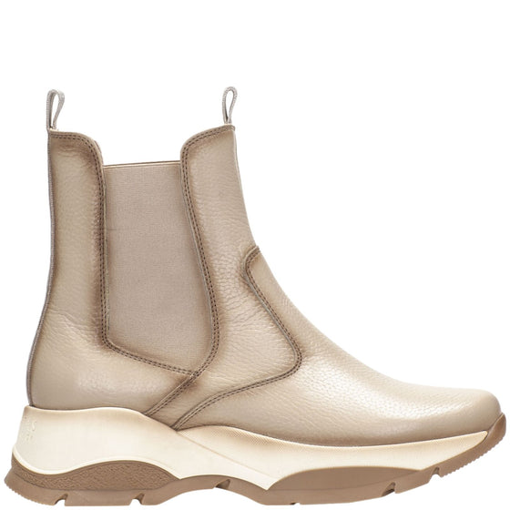 Hispanitas Cream Leather Sneaker Boots