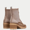Hispanitas Cream Suede & Leather Front Zip Boots