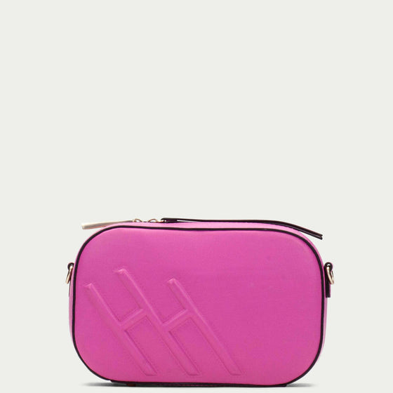 Hispanitas Embossed Leather Crossbody Camera Bag - Pink