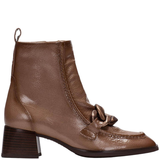 Hispanitas Toffee Leather Block Heel Boots