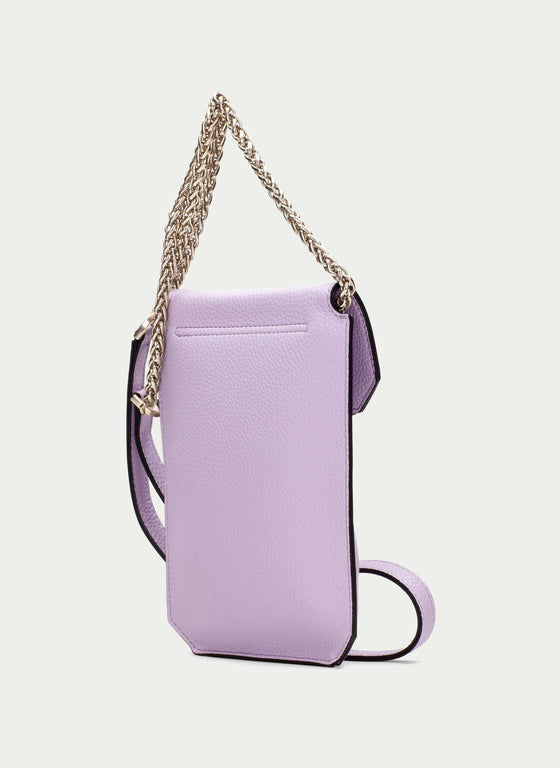 Hispanitas Lilac Leather Mini Phone Bag