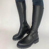 Hispanitas Long Length Black Leather Boots