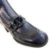 Hispanitas Navy Patent Leather Block Heel Boots