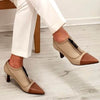 Hispanitas Neutral Leather Front Zip Shoe Boots