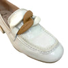 Hispanitas Off White Patent Leather Slip On Shoes