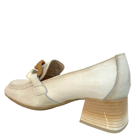 Hispanitas Off White Patent Leather Slip On Shoes