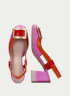 Hispanitas Pink Colourblock Leather Shoes
