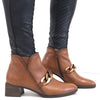 Hispanitas Tan Leather Ankle Boots