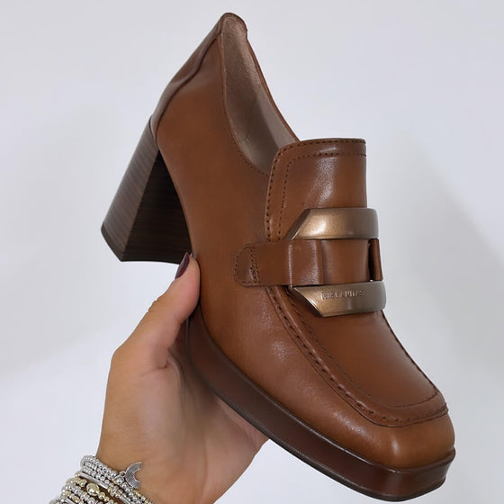 Hispanitas Tan Leather High Heeled Shoes