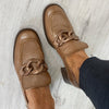 Hispanitas Toffee Leather Slip On Shoes