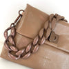 Hispanitas Toffee Patent Leather Curb Chain Shoulder Bag