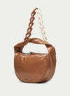 Hispanitas Toffee Patent Leather Shoulder Bag