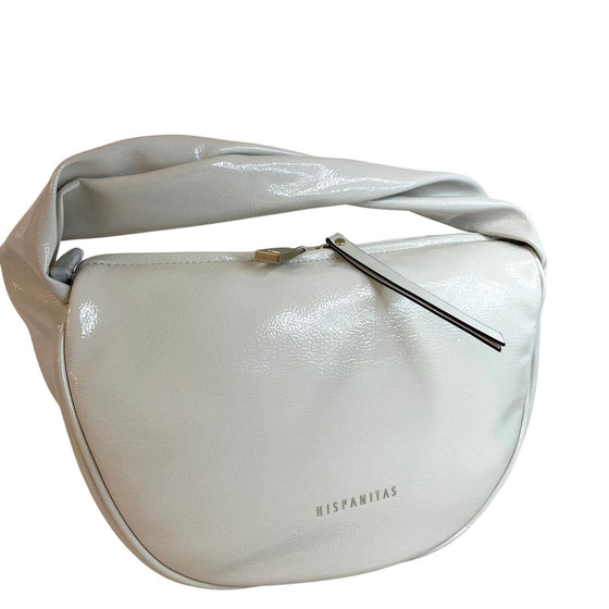 Hispanitas White Patent Leather Shoulder Bag
