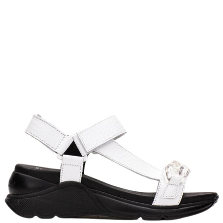 Hispanitas White Leather Sandals