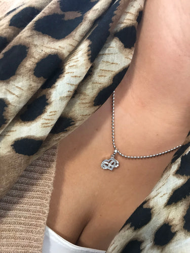 Rebecca My World Silver Infinity Heart Charm