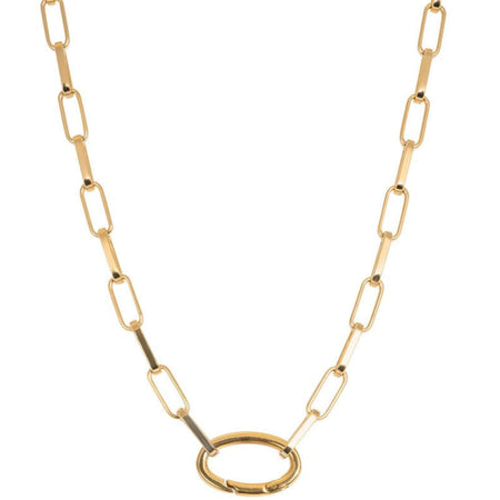 iXXXi Chunky Rectangle Link Necklace - Gold