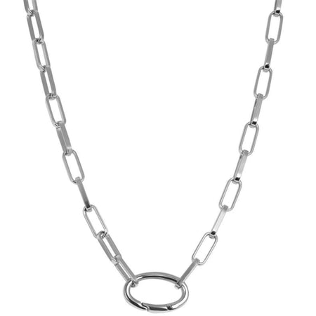iXXXi Chunky Rectangle Link Necklace - Silver