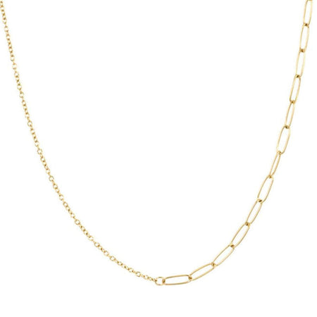 iXXXi Fine Rectangle Link Necklace - Gold