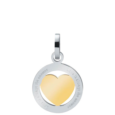 iXXXi Heart Pendant Charm - Two Tone