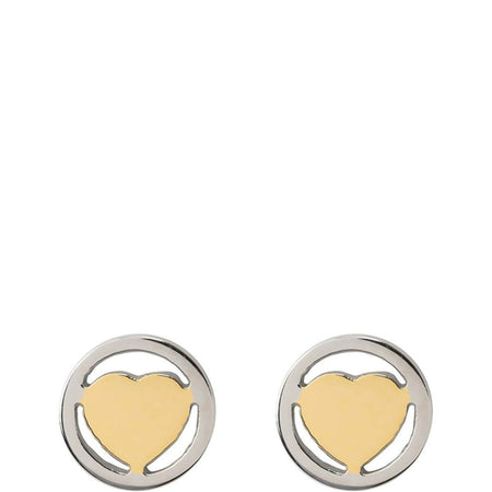 iXXXi Heart Small Stud Earrings - Two Tone