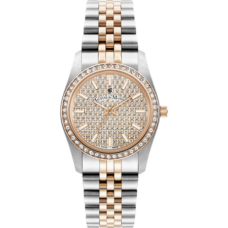 Jacques du Manoir Inspiration Glamour Silver & Rose Gold Watch - 34mm