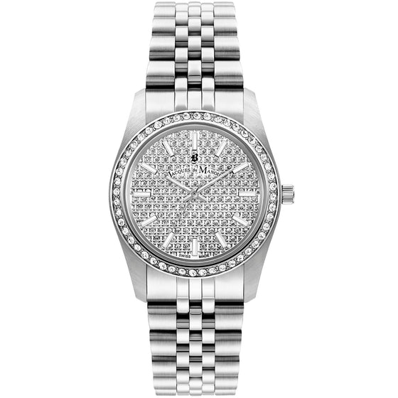 Jacques du Manoir Inspiration Glamour Silver Watch - 34mm