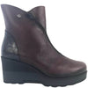 Jose Saenz Burgundy Leather Wedge Boots