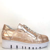 Jose Saenz Rose Gold Side Zip Leather Shoes
