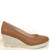 Jose Saenz Gold Leather Wedge Shoes