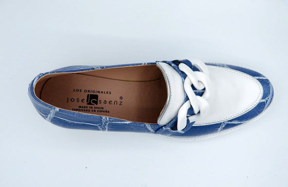 Jose Saenz Blue Leather Loafers