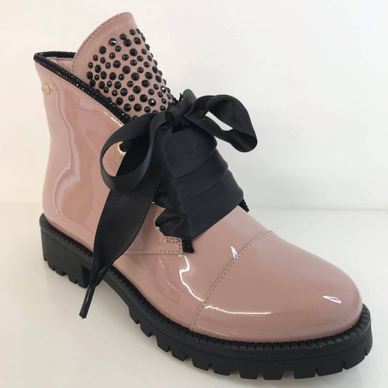 Kate Appleby Bedale Lace Up Ankle Boots - Dusky Pink