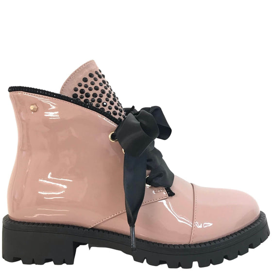 Kate Appleby Bedale Lace Up Ankle Boots - Dusky Pink