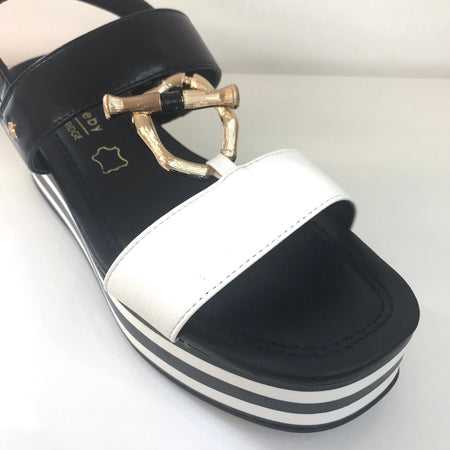 Kate Appleby Lenzie Platform Sandals - Monochrome