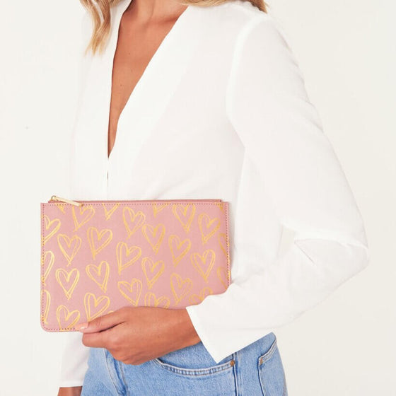 Katie Loxton Perfect Pouch - Heart Print