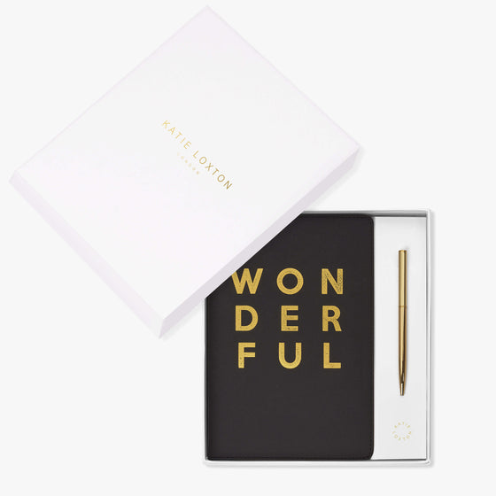 Katie Loxton Notebook & Pen Set - Wonderful