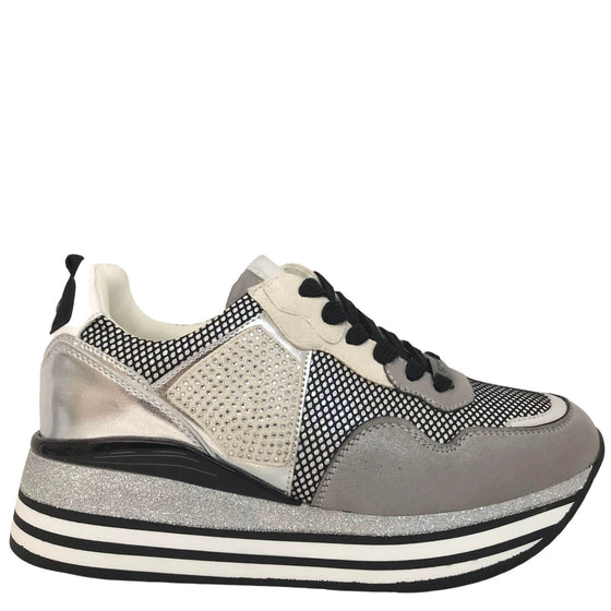 Lloyd & Pryce 'For her' Doherty Platform Sole Sneakers - Grey