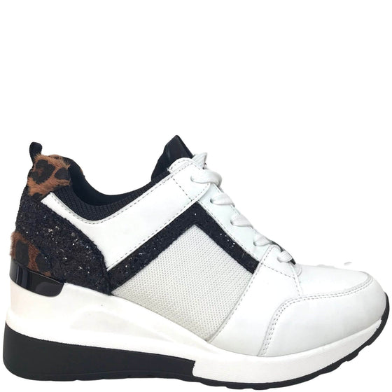 Lloyd & Pryce 'For her' Beamish Black Glitz Wedge Sneakers