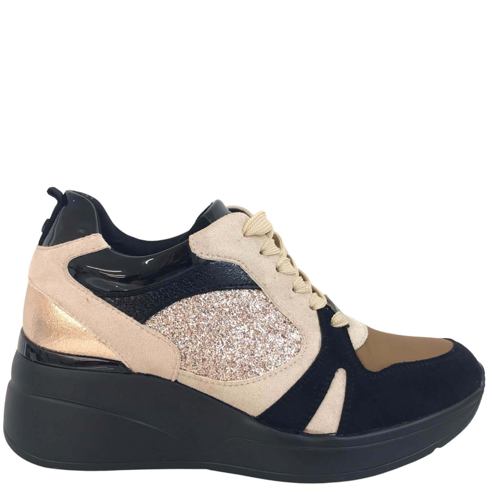 Rose gold wedge sneakers | Womens shoes wedges, High heel sneakers, Wedge  sneakers