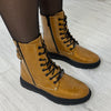 Lloyd & Pryce 'For her' Mahon Dark Mustard Lace Up Boots