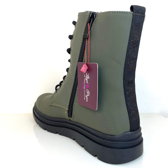 Lloyd & Pryce 'For her' Mahon Green Lace Up Boots
