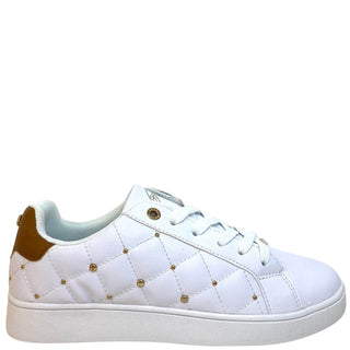 Lloyd & Pryce 'For her' Ordman Gold Studded White Sneakers